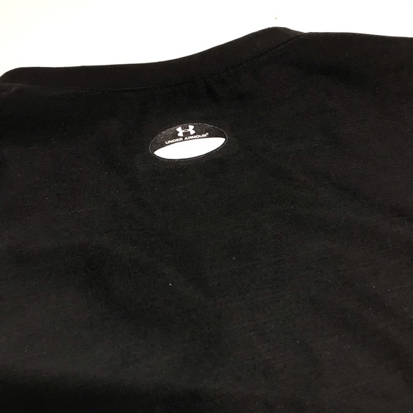 Under Armour V neck long sleeve athletic top rash guard black Size S - Picture 10 of 15